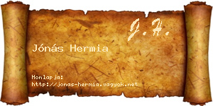 Jónás Hermia névjegykártya